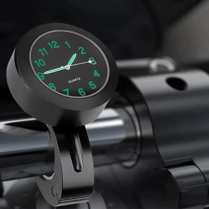 Motorcycle Handlebar Clock Dial Clock Durable Waterproof Stainless Steel Motorcycle Bike Handlebar Mount Quartz Clock Watch