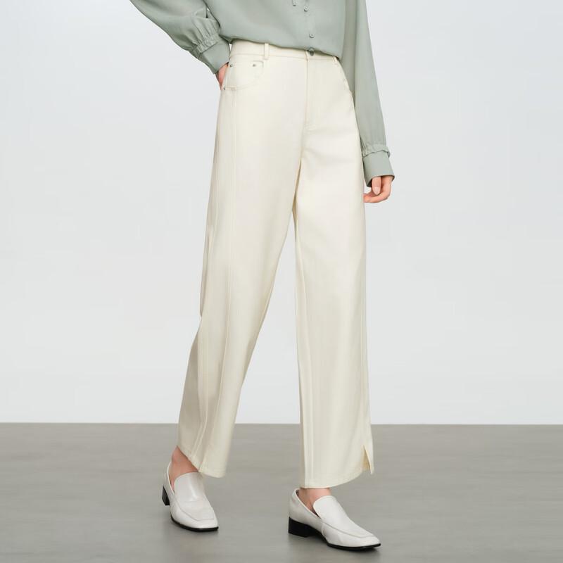 Elva' Island Women's High-Waisted Straight-Leg Trousers
