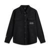 Li-Ning Letter Single-Breasted Lapel Loose Long Sleeve Jacket Men Jacket Black AFDV547-1