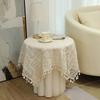 Tea Dinning Hollow Style Wedding Home Decor Washable Tablecloth Lace Flower Circular Table Cloth White Round Table Cover