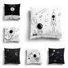 Fashion Black and White Star Astronaut Pillowcase Home Sofa Cushion Cover Cartoon Pattern