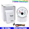 2" 52mm Water Level Gauge with Alarm 0-190 OHM Water Level Meter Indicator 240-33 OHM for Auto Car Boat Yacht Marine 12V 24V DC