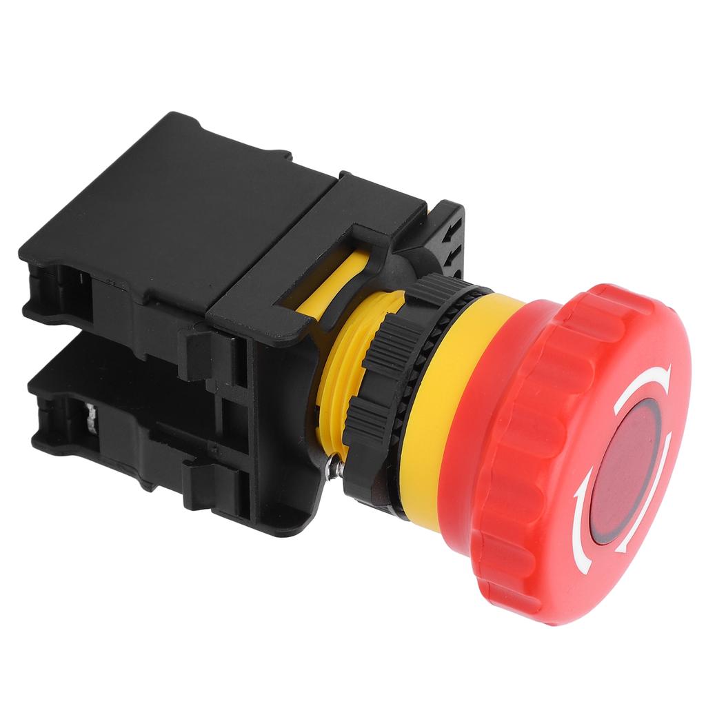 Emergency Stop Button Rotary Switch Manual Tools Industrial Hardware Red 10A 600V