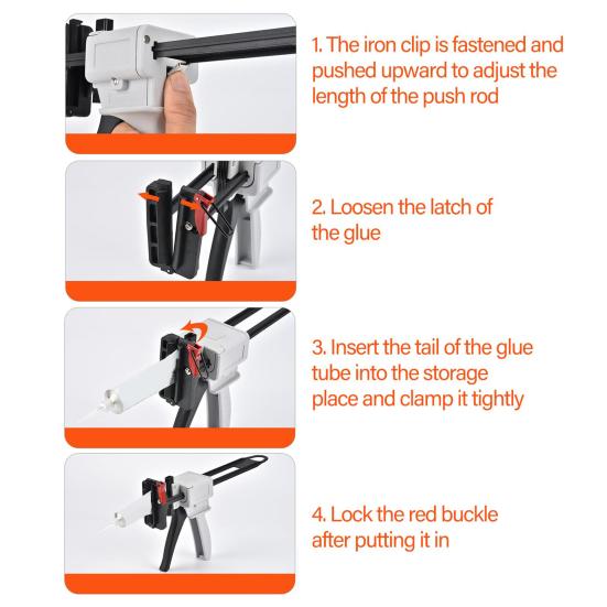 Glue Squeeze Tool ABS Construction Lightweight Design Toothpaste Tube Extruder Glue Applicator with 100ml Aluminium Tube