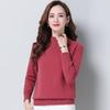 Women's Semi-High Neck Solid Color Loose Knit Sweater