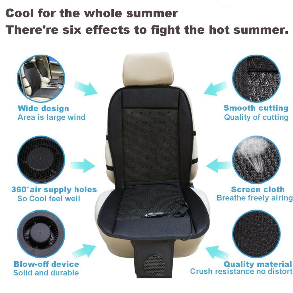 12V Cooling Car Seat Cushion Summer Breathable Fan Cushion Cooling Cushion