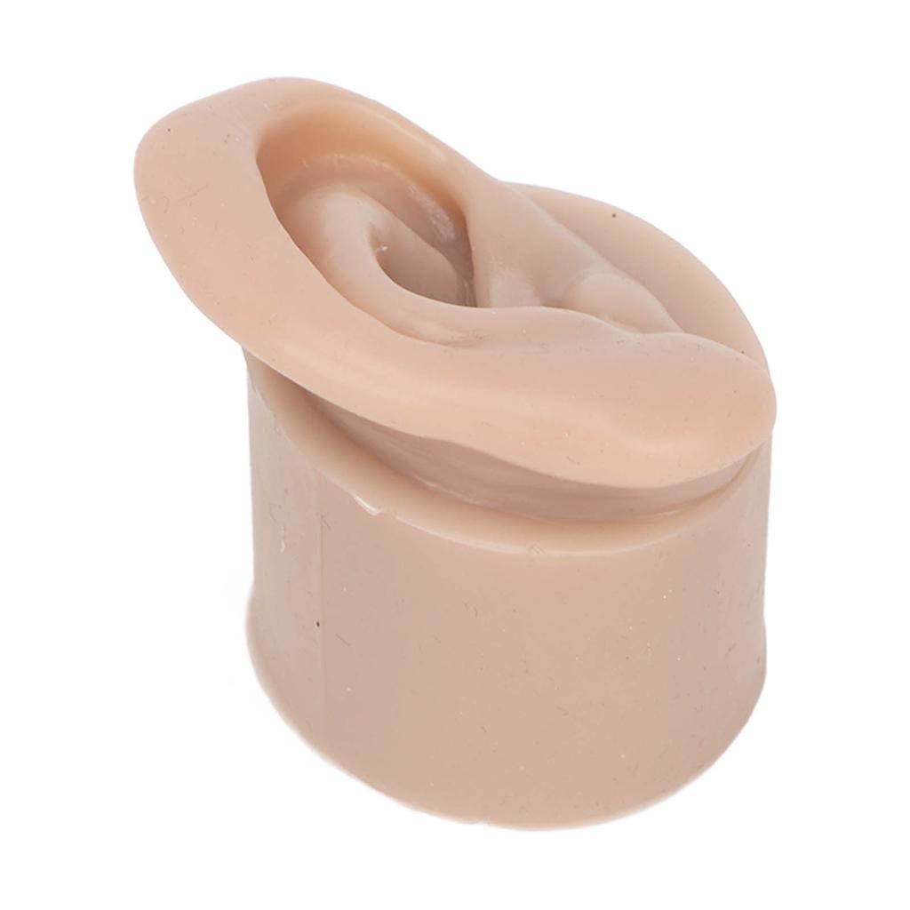 Силиконовая модель для практики пирсинга, имитация мягких гибких ушей, модель для показа, обучения, темная кожа