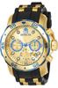 Watch Pro Diver Quartz 48mm Case Gold Black Stainless Steel Polyurethane Strap Gold Dial 17887 [Invicta] Men's [Item]