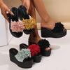 2024 Wedges Sandals Women Slippers Summer Beach Platform Shoes Flower Slippers Women High Heel Slippers Women Platform Sandals