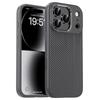 IPAKY For iPhone 17 Pro TPU Case Carbon Fiber Texture Phone Cover Metal Lens Frame
