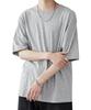 WEGO Unisex Short Sleeve Cotton Relaxed Simple Plain Loose Plus Sizes Great Size Heather Gray Men's T-Shirt, Fit, Top, Fit, Available, Gift,