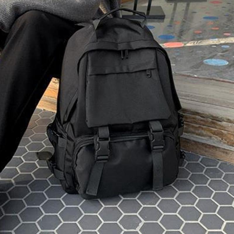 Simple Backpacks Large Capacity Travel Bag Solid Harajuku Student Schoolbag Backpack Women Man Bag Unisex