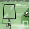 Rechargeable Hands Free Magnifying Glass with Light Flexible Gooseneck Design Large Viewing Area Reading Magnifier for Elderly