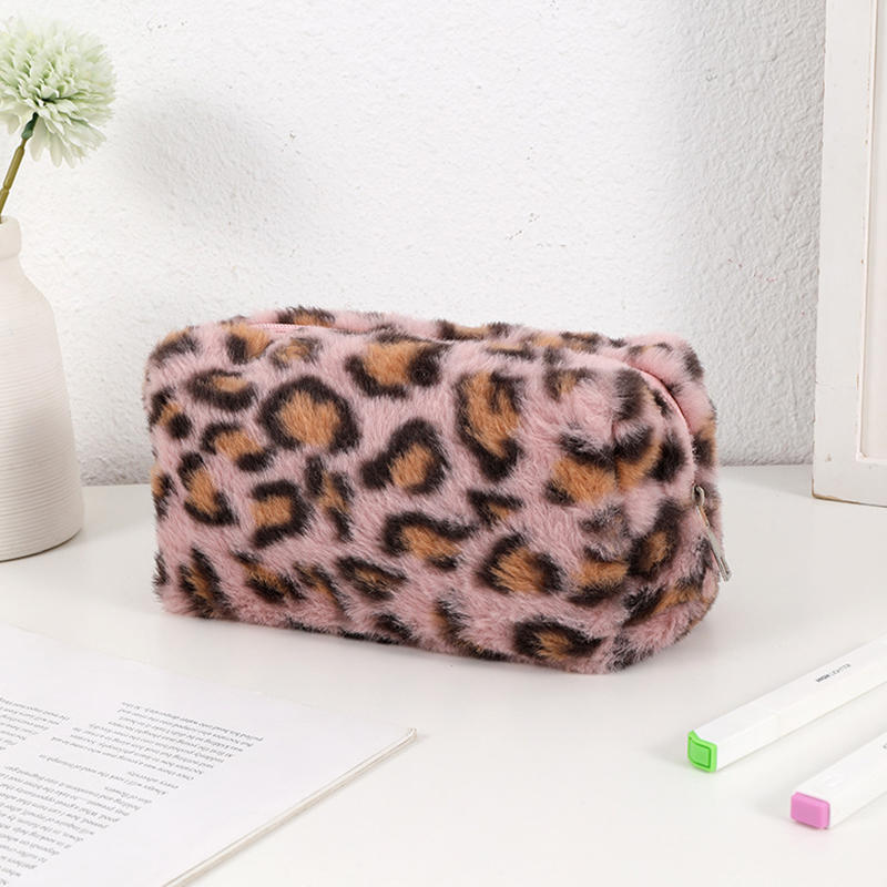 Leopard Print Makeup Bags for Women Soft Travel Cosmetic Bag Organizer Case Lady Girls Make Up Case Necessaries Handbags Case