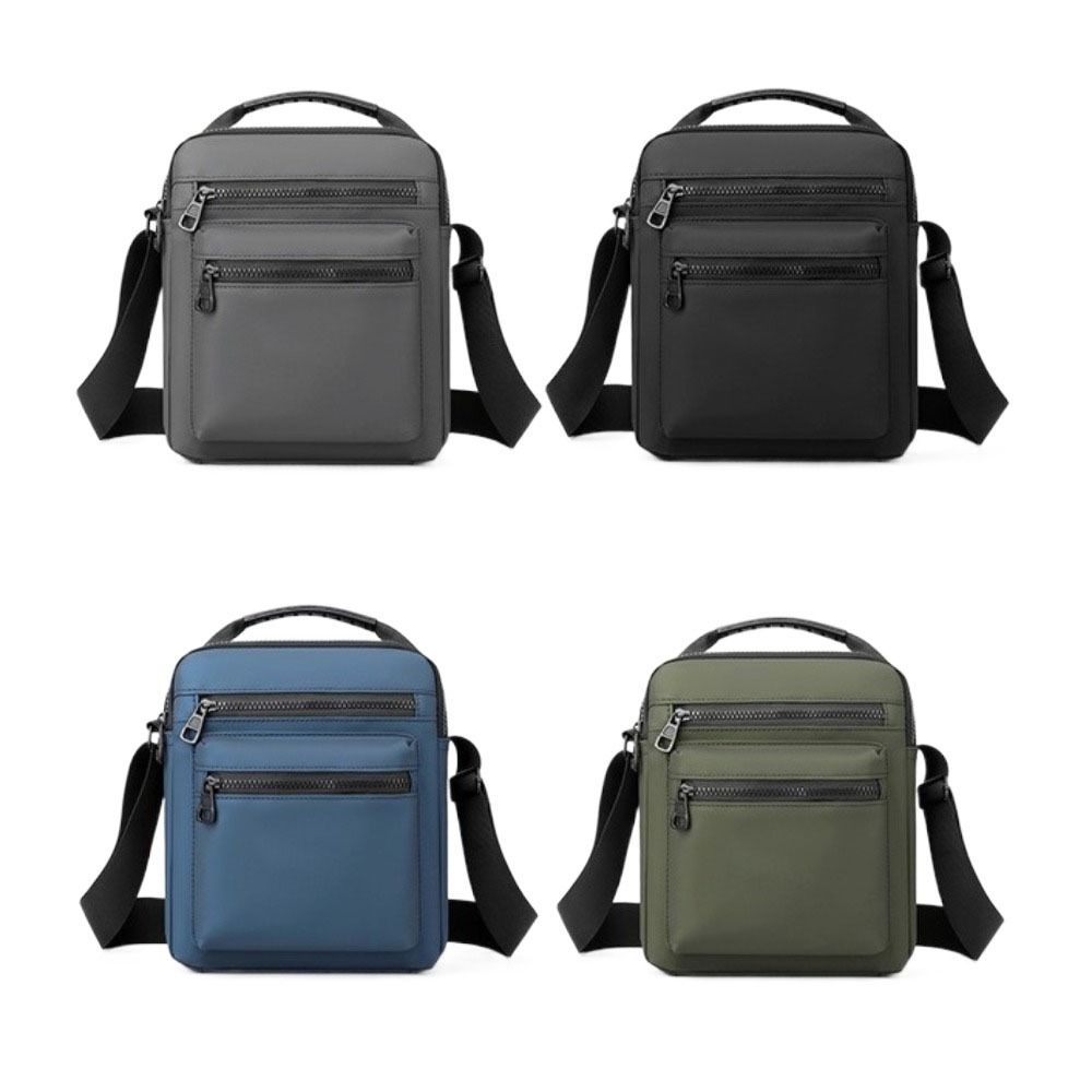 Multifunctional Nylon Shoulder Bag Korean Style Small Square Bag Simple Men Crossbody Bag Business