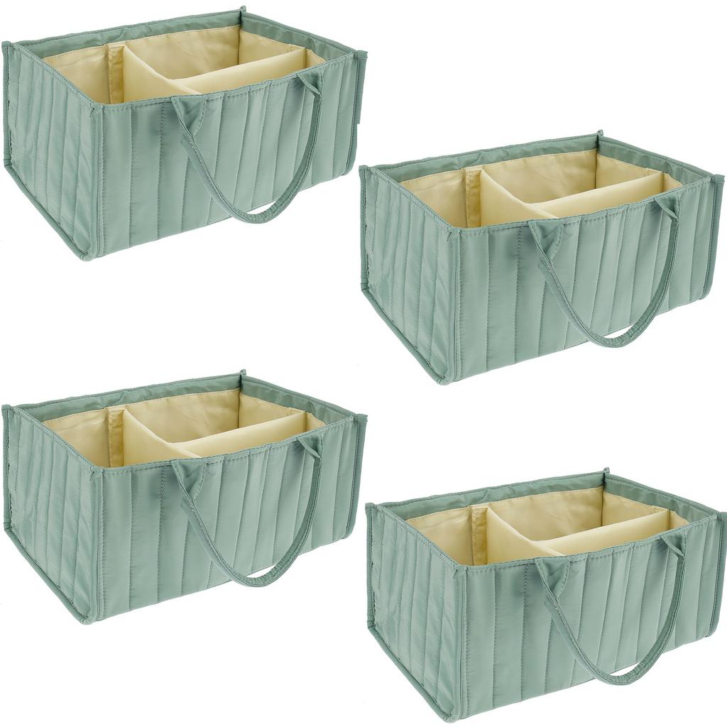 Baby Diaper Caddy Organizer Nursery Soft Felt Portable Storage Basket Shower Baby Diaper Ball Bag with Handle Hangable