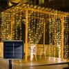 Solar LED Curtain Light Outdoor Garland Solar Fairy String Light Copper Wire Lamps for Garden Yard Wedding Party Holiday Decor