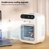 2 Gear Air Conditioner Small Fans Dormitory Room Portable USB Chargeable Desktop Spray Fans 16.4*21.4*11.4cm Humidifier Cooler Fan