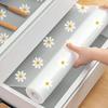 1 Roll EVA Waterproof Fridge Pad Cupboard Mat Daisy Shelf Liner For Kitchen Cabinets Easy Placemats Non-Adhesive Drawer Liner