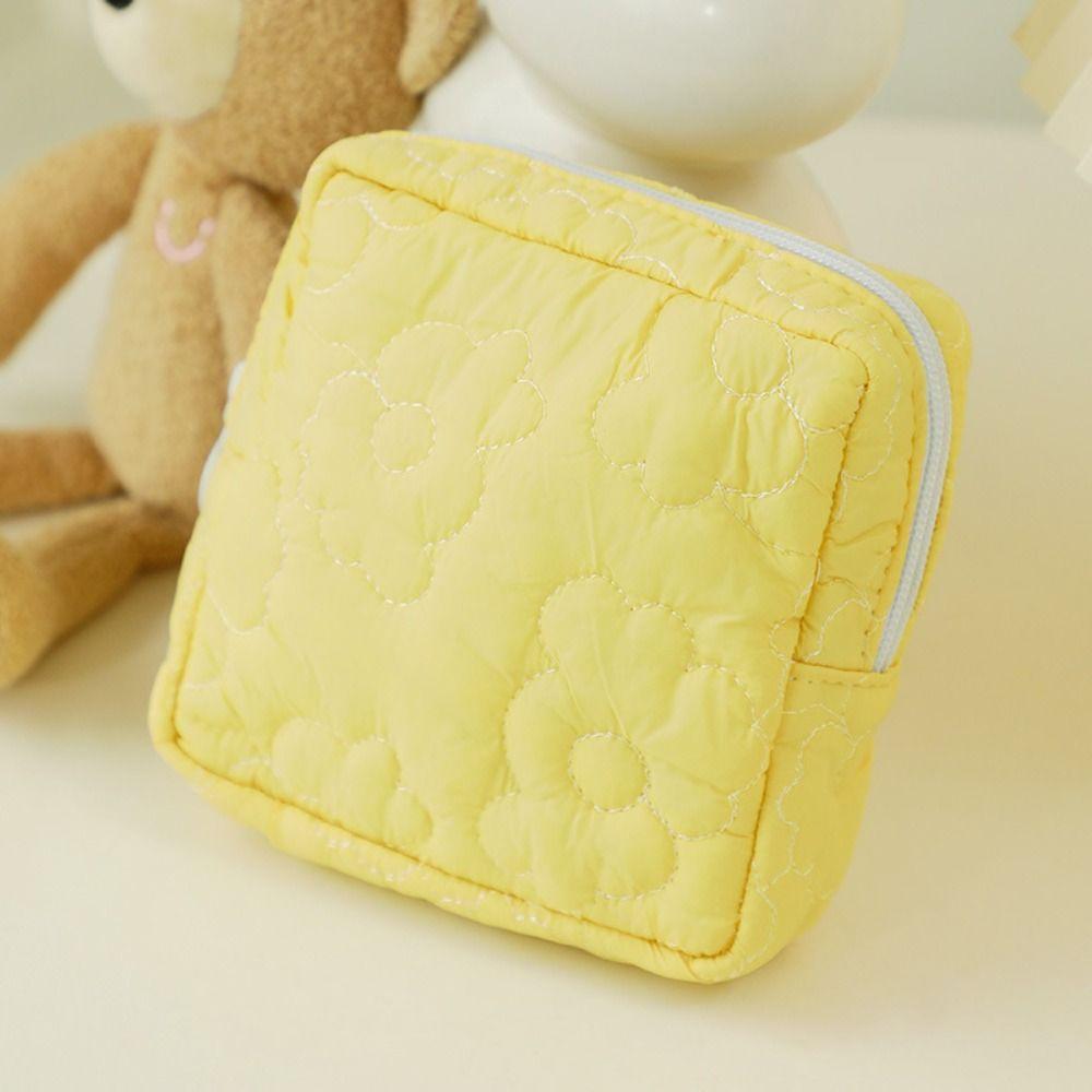 Polyester Cotton Period Bag Square Sanitary Napkin Storage Pouch Fashion Makeup Bags  Travel