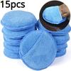 10PCS 5-inch Round Car Care Microfiber Pocket Sponge Auto Wax Applicator Pad Car Detailing Hand Polishing Pad Car Polish