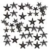 200Pcs Star Rivets 5‑Pointed Star Claw Nails DIY Bags Hats Decoration Accessories 10MMBlack