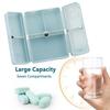 7 Compartments Portable With Dual Lid Pill Case Box Folding Weekly Pill Organizer