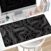 1Pcs Gaming Mouse Pad Large Keyboard Pad Topographic Mouse Pad Black and White Mouse Pad for Keyboard