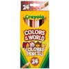 Crayola Skin Colored Pencils 24 Colors Colors of the World Friends of the World 684607 Genuine One Size