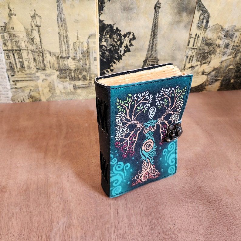 Mother of Earth Leather Journal, Notebook, Leather Sketchbook, Wedding Gift, Dream Journal, Travel Dairy, Leather Dairy.