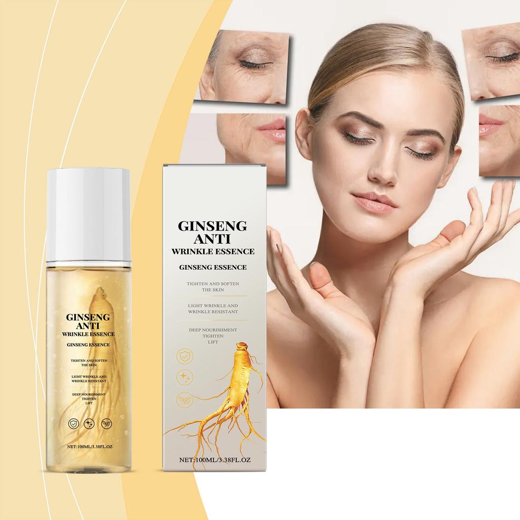 Ginseng Anti-wrinkle And Firming Liquid Repairs And Nourishes, Anti-wrinkle, Firming, Lightens Lines, Deeply Moisturizes And Tightens The Skin,100ML