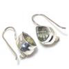 Natural Amethyst Gemstone Handmade 925 Solid Sterling Silver Earring 1" Z1o37