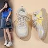 Popular Summer Breathable Mesh German Training Shoes Women's 2025 New Thick-soled Versatile Lightweight Casual Sports Shoes Dad Shoes