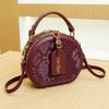 Crossbody Bag Printed Women's Bag Single-shoulder Bag Fashionable and Versatile Round Bucket Bag Handbag