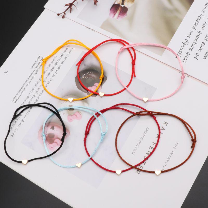 Lucky Каббала Сердце Очарование Плетение Красная Нить Любовь Браслет Дружба Ювелирные Изделия