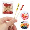 Skewer Cupcake Fruit Fork Bamboo Picks Food Fruit Cocktail Decor Fruit Sticks Handmade Toothpicks
