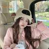 Lady Winter Hat Cartoon Lamb Head Shape Thick Fleece Ear Protection Dome Heat Retention Outdoor Photo Prop Daily Cap