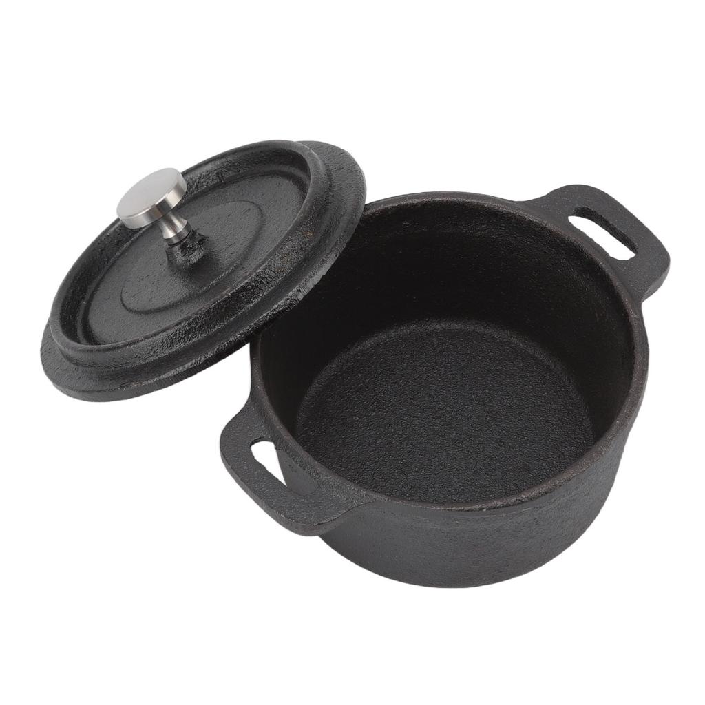 Dutch Oven Double Traditional Style Thickened Ergonomic Handle Insulation Cast Iron Cooking Pot