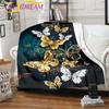 Butterfly Blanket Sofa Quilt Cover Travel Bedding Air Outlet Throw Blanket Flannel Blanket Bed Cover