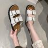 Thick-soled Birken Slippers Women's Summer Wear New Leather Super Fire Cool Slippers Women's Flat-soled Birken Sandals