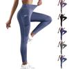 Women's Yoga Pants With High Elasticity Pockets, High Waist And Hip Lifting, Solid Color Pants
