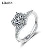 Lindon Classic Copper Zircon Ring Ladies Jewelry Wedding Promise Party Gift