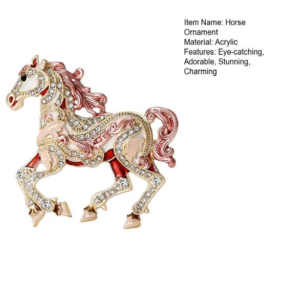 Horse Christmas Ornaments Sparkly Rhinestone Horse Hanging Decoration Acrylic Christmas Tree Ornament for Winter Xmas Party Supplies Holiday Home