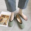 Fashion Woman Footwear Kawaii Green Flat Whit Cute Slip On Shoes for Women Vulcanized Offer Daily Routine Summer 2024 Shoe Trends Korean