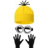 3Pcs Costume Accessories Adult Men Women Cosplay Party Set Hat Eyes Gloves Set
