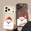 Shockproof Soft TPU Silicone Phone Cover Funda For iPhone 17 Air 16e 16 15 14 Pro Max 13 17 Pro Max 17 Pro 17 Santa Claus Pattern Case
