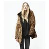 Autumn and Winter New Warm Imitation Coat Artificial Wool Large Size Medium and Long Leopard Print Women's Coat