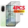 4 PCS For Redmi A5 Glass Xiaomi Redmi A5 Tempered Glass Full Cover Glue HD 9H For Screen Protector
