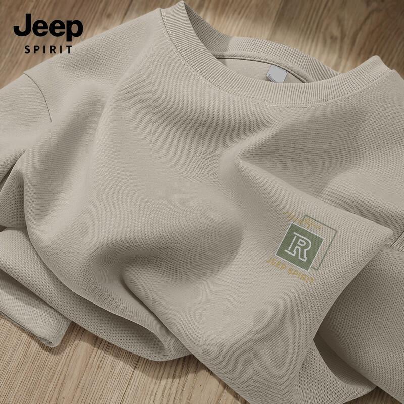 JEEP SPIRIT Men's 2025 American Sporty Loose Crewneck Sweatshirt