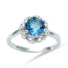 Silver Ring 'Sissi' Blue London Blue Silver (rhodium) - 10 Mm